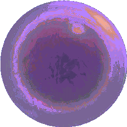 A crystal ball with a swirling vision